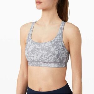 LULULEMON ENERGY SPORTS BRA SUMMER SHADE MULTI GREY